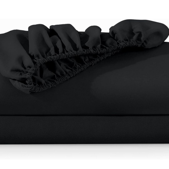 Premium Fitted Sheet Solid Deep Pocket Soft Microfiber Breathable Bottom Sheets - Picture 4 of 7